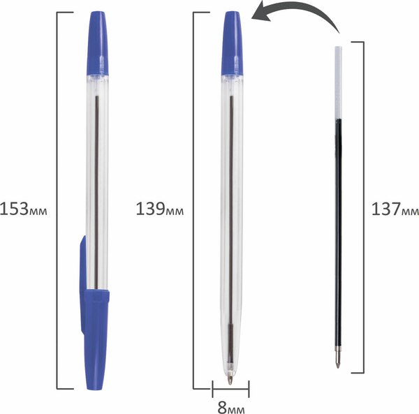 Набор шариковых ручек Staff С 2-мя гелевыми ручками / 144080