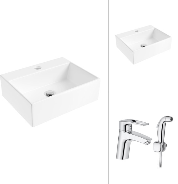 Умывальник со смесителем Lauter 21344 + Spray 21CK308C - фото