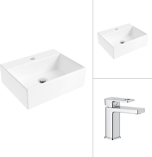 Умывальник со смесителем Lauter 21344 + Cascade 21СК655C - фото