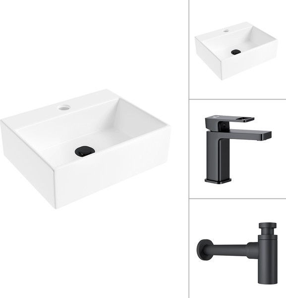 Умывальник со смесителем Lauter 21344 + Cascade 21СК655BS с сифоном 21635B - фото