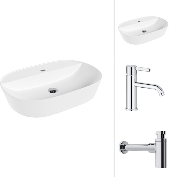 Умывальник со смесителем Lauter 21460-60 + Velvet 21СК696С с сифоном 21635CH - фото