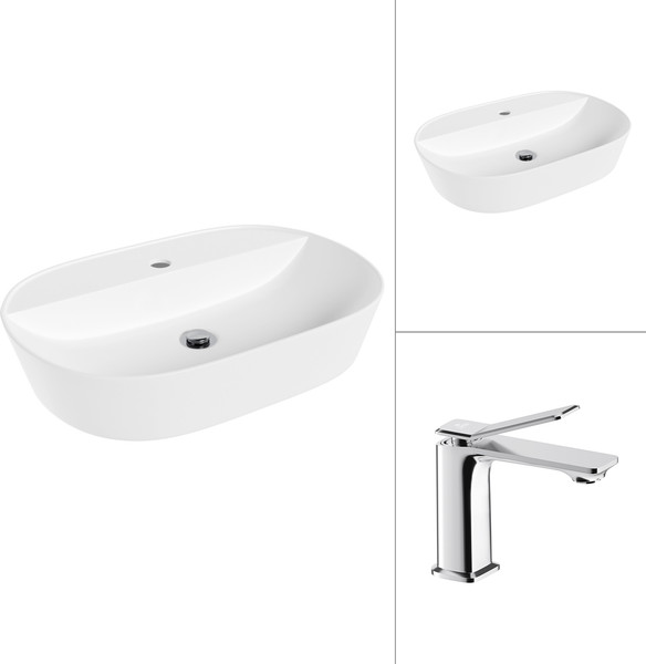 Умывальник со смесителем Lauter 21460-60 + Allure 21C618С - фото