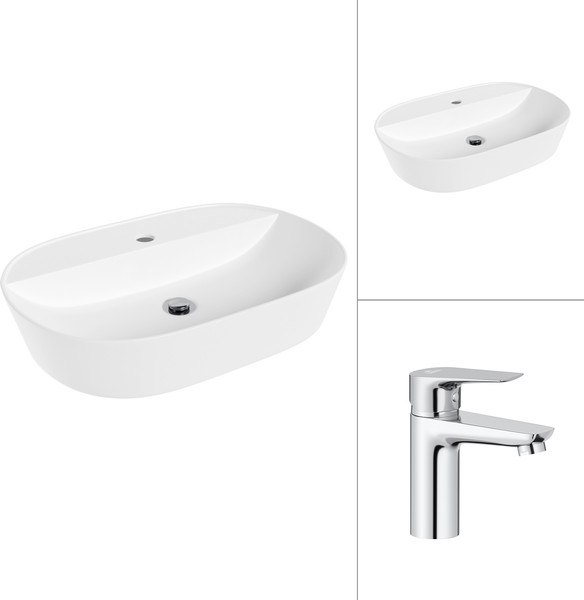 Умывальник со смесителем Lauter 21460-60 + Awe 21CK128C - фото