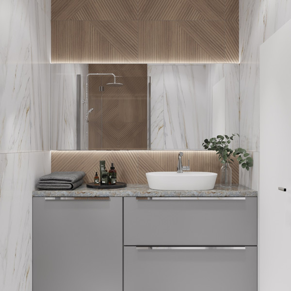 Умывальник со смесителем Lauter 21460-60 + Awe 21CK128C с сифоном 21635CH