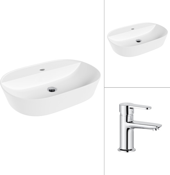 Умывальник со смесителем Lauter 21460-60 + Jet 21AM12361 - фото