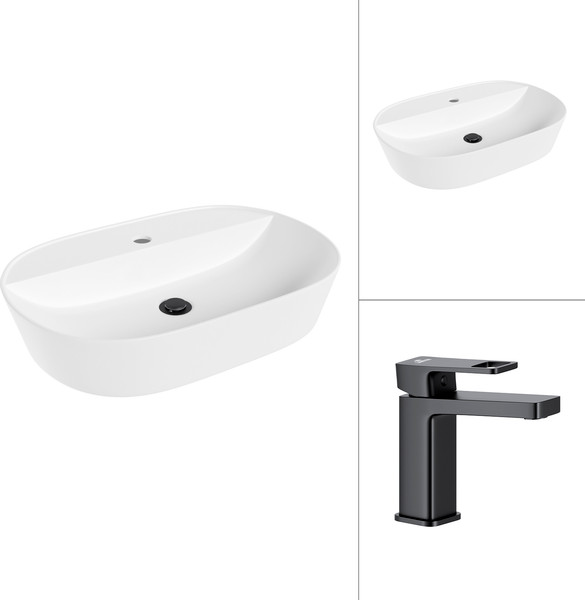 Умывальник со смесителем Lauter 21460-60 + Cascade 21СК655BS - фото