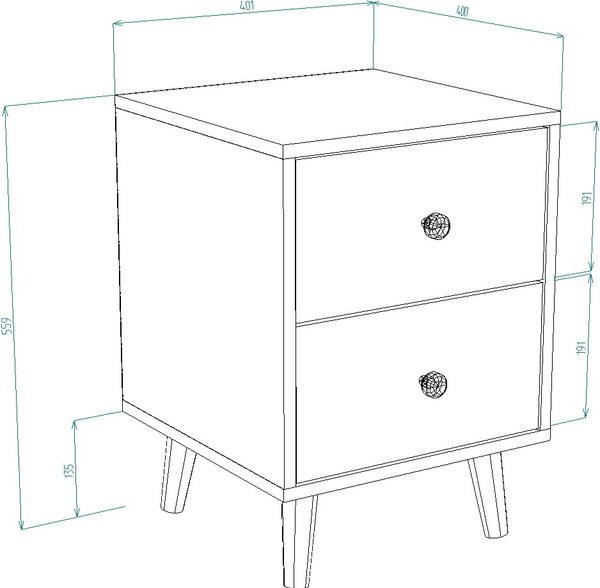 Прикроватная тумба Премиум Рико