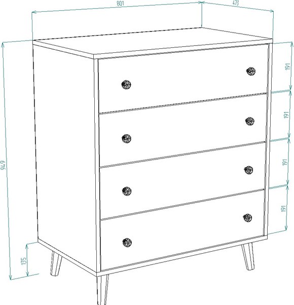 Комод Премиум Рико