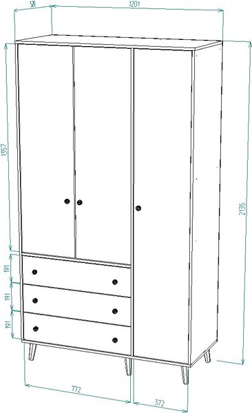 Шкаф Премиум Рико 1200
