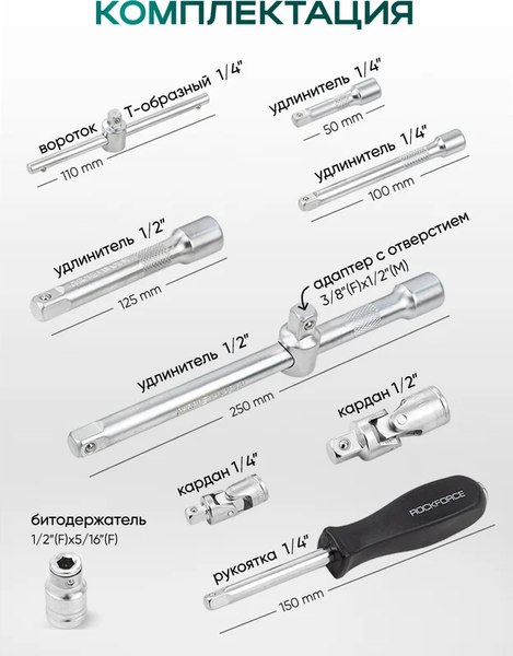 Универсальный набор инструментов RockForce RF Light-41082-5