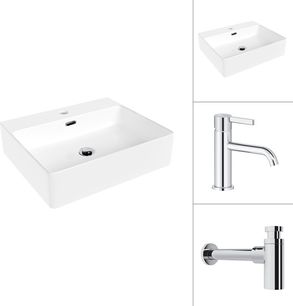 Умывальник со смесителем Lauter 21478 + Velvet 21СК696С с сифоном 21635CH - фото