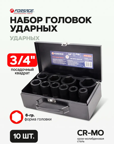 Набор головок слесарных Forsage F-6108-5MPB