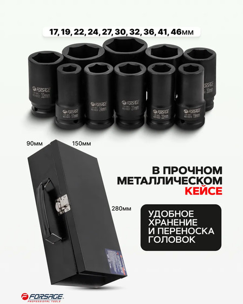 Набор головок слесарных Forsage F-6108-5MPB