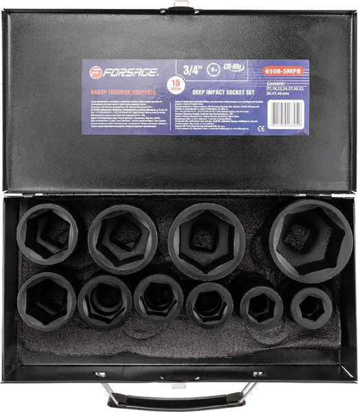 Набор головок слесарных Forsage F-6108-5MPB