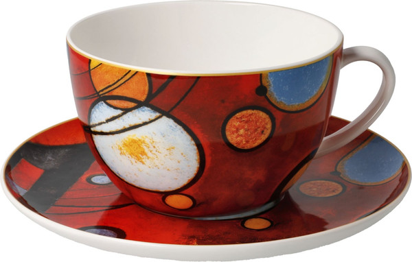 Чашка с блюдцем Goebel Artis Orbis/Wassily Kandinski Heavy red / 67-075-03-1 - фото