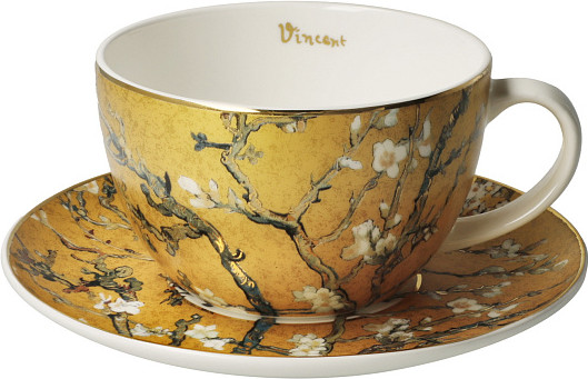 Чашка с блюдцем Goebel Artis Orbis/Vincent van Gogh Цветущие ветки миндаля /67-075-22-1 - фото