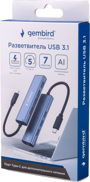 USB-хаб Gembird UHB-U3P7-02