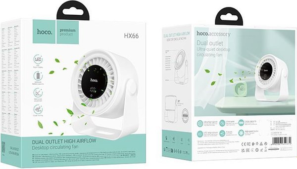 Вентилятор Hoco HX66 (белый)