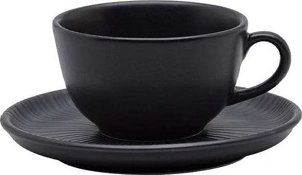 Чашка с блюдцем Oxford Flat Shape Onix 136391 AO04-1C05 - фото