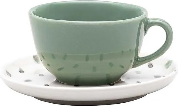 Чашка с блюдцем Oxford Flat Shape Samambaia 136232 AO04-1C01 - фото