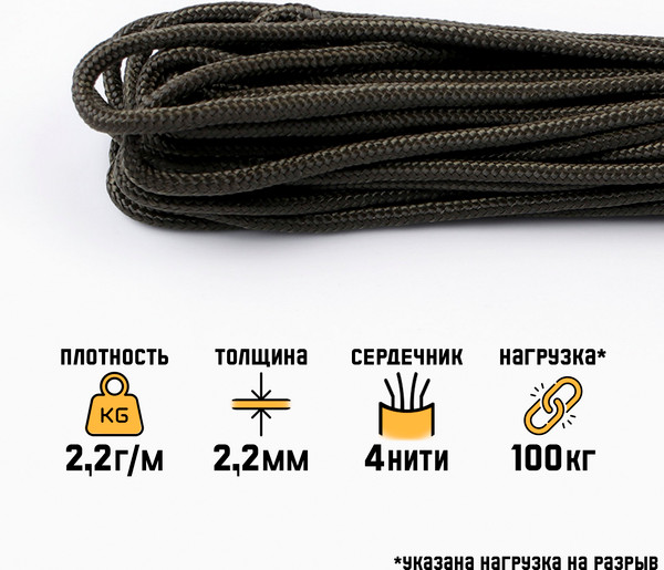 Веревка туристическая Sima-Land 7943280