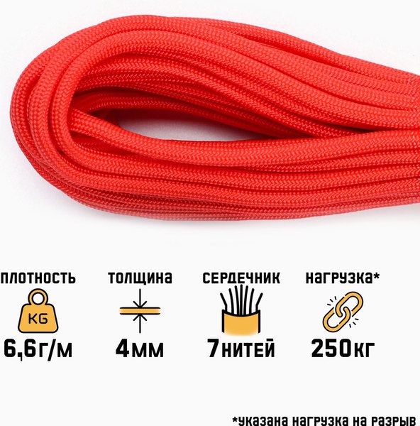 Веревка туристическая Sima-Land 10691119