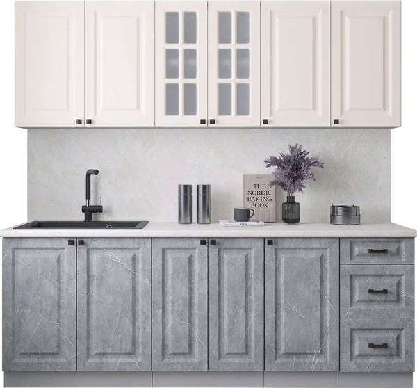 Кухонный гарнитур Интерлиния Мила Деко 2.2А - фото