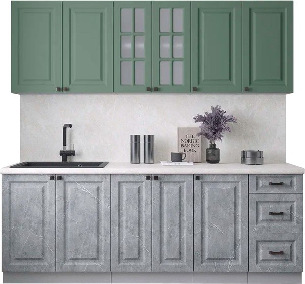 Кухонный гарнитур Интерлиния Мила Деко 2.2А - фото