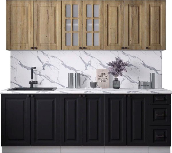 Кухонный гарнитур Интерлиния Мила Деко 2.3А - фото