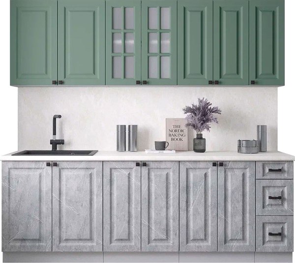 Кухонный гарнитур Интерлиния Мила Деко 2.3А - фото