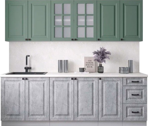 Кухонный гарнитур Интерлиния Мила Деко 2.4А - фото