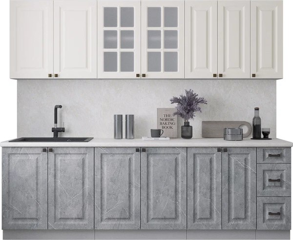 Кухонный гарнитур Интерлиния Мила Деко 2.5А - фото