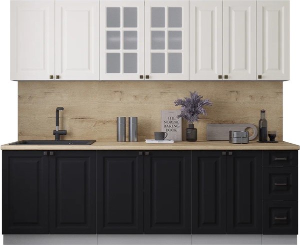 Кухонный гарнитур Интерлиния Мила Деко 2.5А - фото