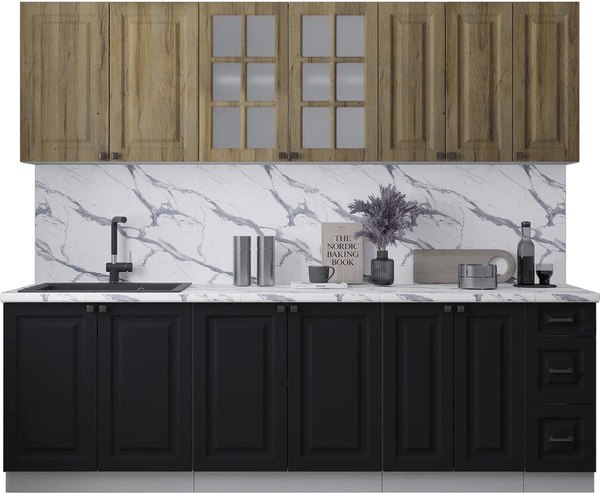 Кухонный гарнитур Интерлиния Мила Деко 2.5А - фото