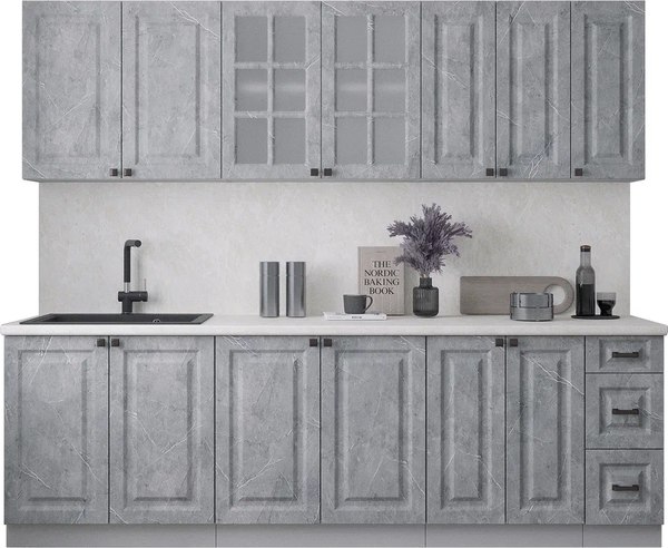 Кухонный гарнитур Интерлиния Мила Деко 2.5А - фото