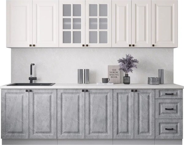 Кухонный гарнитур Интерлиния Мила Деко 2.6А - фото