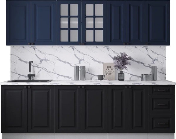 Кухонный гарнитур Интерлиния Мила Деко 2.6А - фото