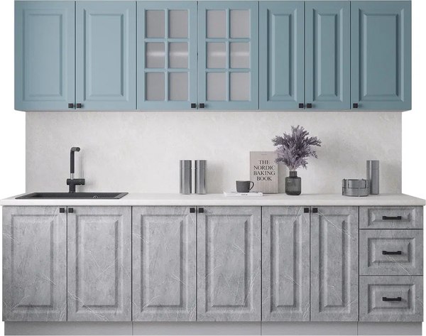 Кухонный гарнитур Интерлиния Мила Деко 2.6А - фото