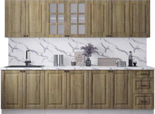 Кухонный гарнитур Интерлиния Мила Деко 2.8А - фото