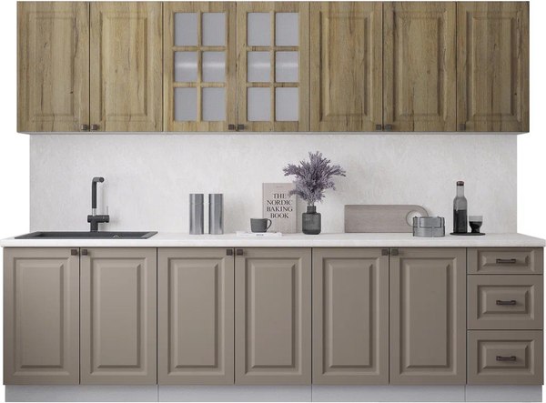 Кухонный гарнитур Интерлиния Мила Деко 2.8А - фото