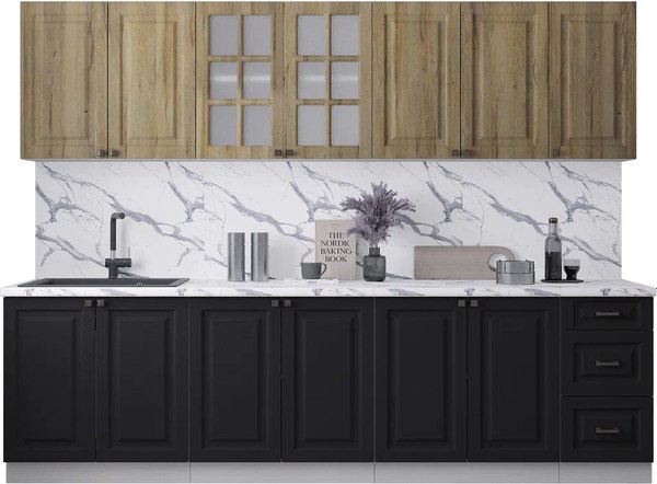 Кухонный гарнитур Интерлиния Мила Деко 2.8А - фото