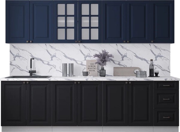 Кухонный гарнитур Интерлиния Мила Деко 2.8А - фото