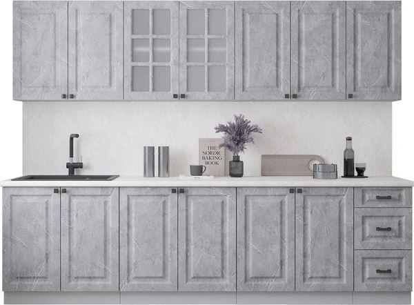 Кухонный гарнитур Интерлиния Мила Деко 2.8А - фото