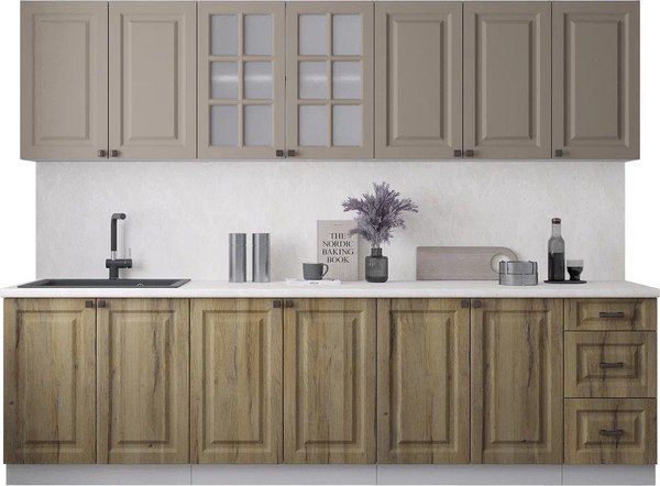 Кухонный гарнитур Интерлиния Мила Деко 2.8А - фото