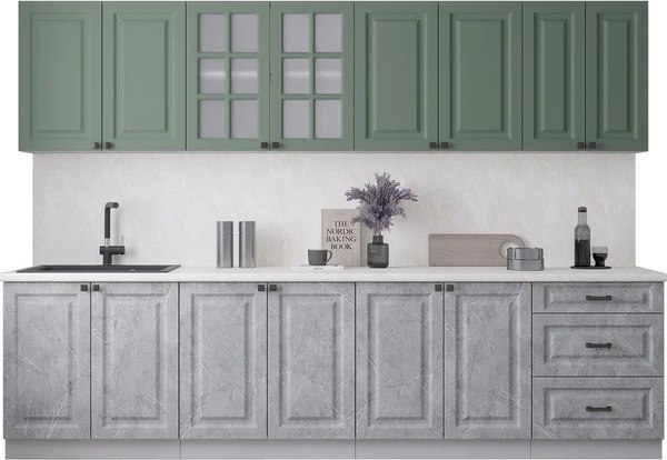 Кухонный гарнитур Интерлиния Мила Деко 3.0А - фото