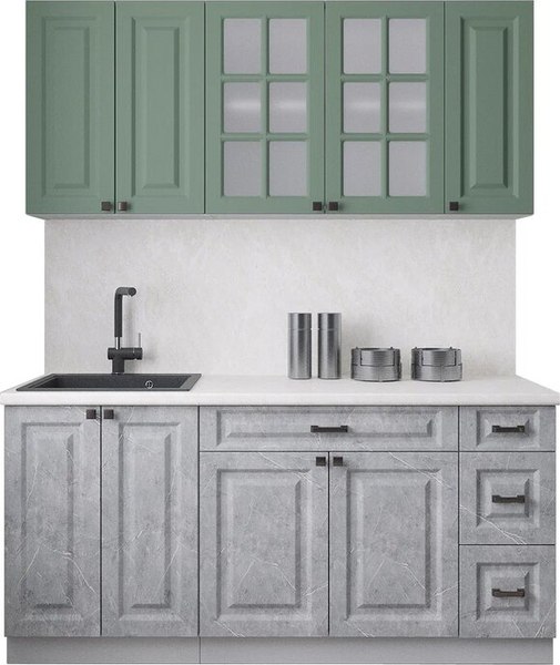 Кухонный гарнитур Интерлиния Мила Деко 1.7А - фото