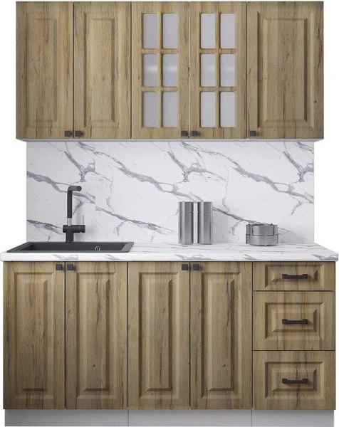 Кухонный гарнитур Интерлиния Мила Деко 1.6Б - фото