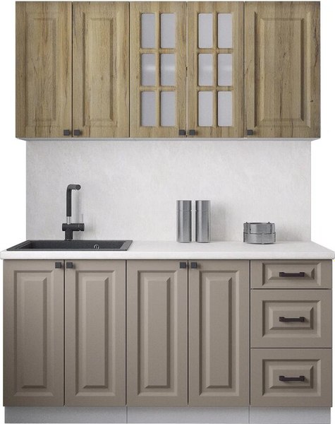 Кухонный гарнитур Интерлиния Мила Деко 1.6Б - фото