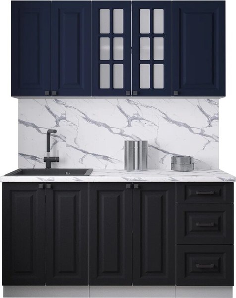 Кухонный гарнитур Интерлиния Мила Деко 1.6Б - фото