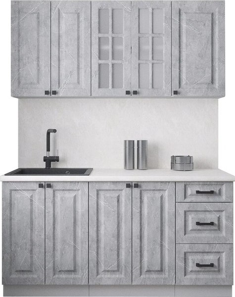 Кухонный гарнитур Интерлиния Мила Деко 1.6Б - фото